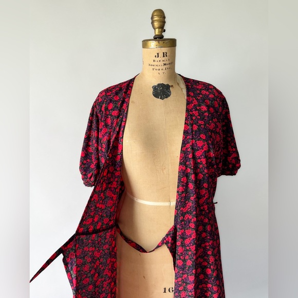 NWT Faithfull The Brand Sumaia Wrap Midi Dress Uma Floral Rayon Size XL US 10 - Picture 9 of 11